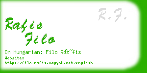 rafis filo business card
